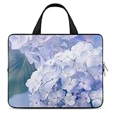 梅雨 紫陽花 あじさ パソコンケース 撥水パソコンバッグ ノートpcショルダーバッグ 10-17inch ラップトップケース 大容量カバー 手提げパソ 衝撃吸収 防水 人気 軽量