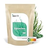 nur.fit Spirulina Pulver 1kg – rein natürliches Pulver aus Spirulina Algen ohne Zusatzstoffe – Green-Smoothie-Pulver in Rohkostqualität mit Proteinen und B-Vitaminen für Smoothies