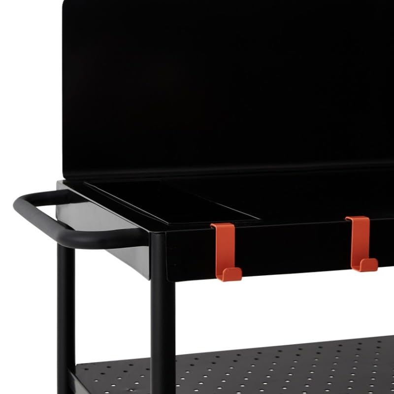 BRASERO by FAVEX – Desserte plancha Infinite 100 – Plan de Travail 100 × 46 cm – Compatible planchas 1 à 4 Feux – 3 Niveaux de Rangement – Roues autobloquantes