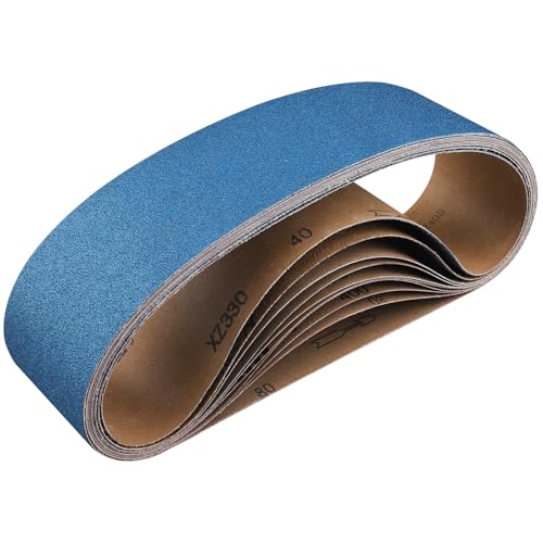 Image of 10-Piece Premium 4 x 36 Inch Zirconia Sanding Belts 120 Grit | 100x915 MM, Heavy Duty, Long-Lasting, Wood Metal Grinding and Finishing for Bandfile Belt Sander