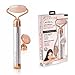 Finishing Touch Flawless Contour Vibrating Facial Roller & Massager, Rose Quartz