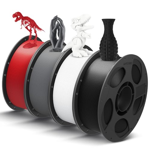 Filamento PLA 1,75 mm Anycubic para impresora 3D kit de 4 kg negro y blanco brillante