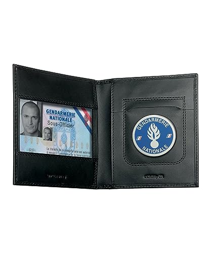 Porte-cartes horizontal 2 volets en cuir - Noir - GK