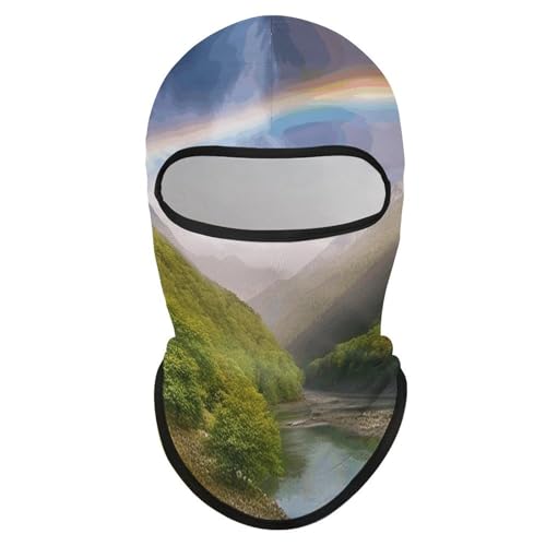 Balaclava para Hombres con Diseño de Arcoíris para Esquí, Montaña y Ciclismo miniatura 1