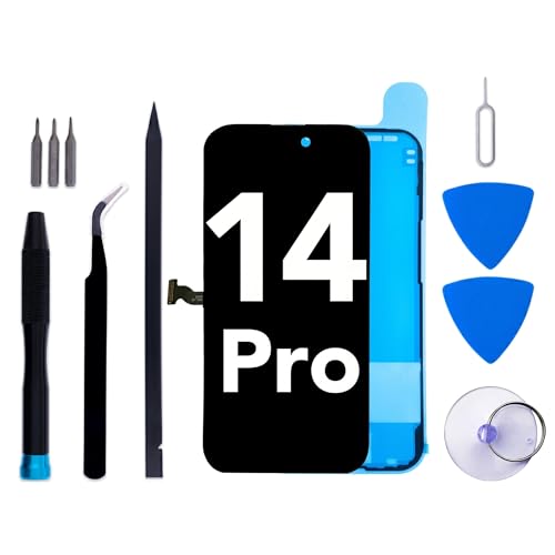 for iPhone 14 Pro Screen Replacement kit 6.1 LCD Display 3D Touch Digitizer Assembly with Frame Adhesive and Repair Tools Compatible with A2650/A2889/A2890/A2891/A2892