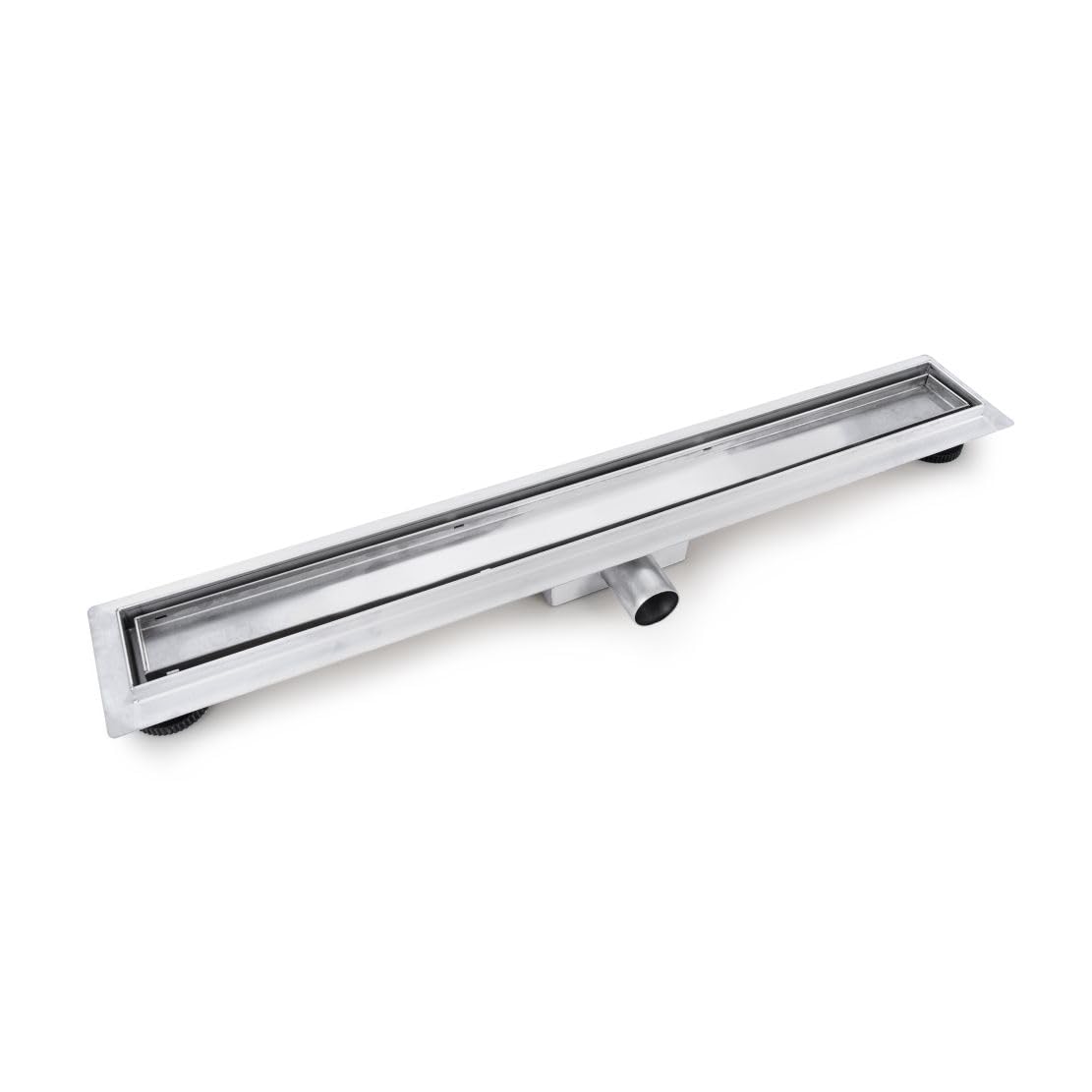 VBChome Duschrinne 50 Cm Edelstahl – Flacher Ablauf Mit Selbstreinigendem Siphon, Befliesbar