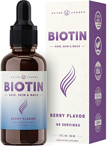 Biotin Drops 10,000mcg [Highest Potency] for Healthy Hair, Skin & Nails for Adults