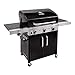 Char-Broil Gasgrill Performance 340 B - 3 Brenner, TRU-Infrared Technology, 2 Türen & 4 Lenkrollen - Ideal für draußen, Garten, Terrasse