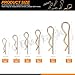 Rustark 175Pcs 6 Sizes Zinc Plated Cotter Pins Assortment Kit, Heavy Duty R-Type Wire Cotter Pins for Hitch Pin Lock Systems