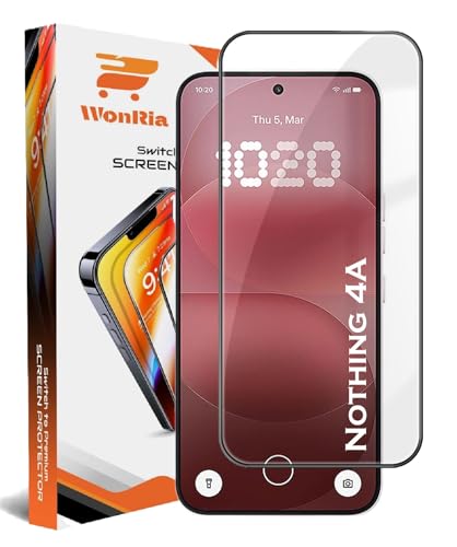 Image of WonRia Pack 1 - Tempered Glass for Nothing Phone 4A 5G [1 Month Warranty] Edges to Edge 9H Hardness Screen Glass Protector with Easy Installation kit