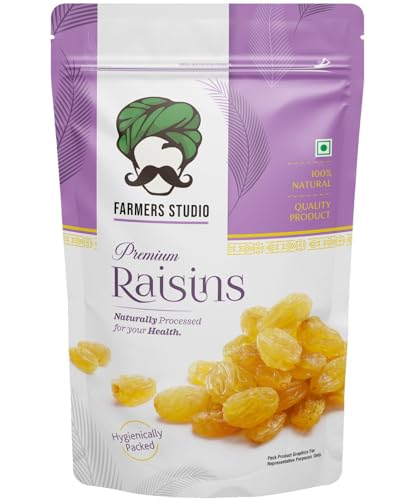 Image of Farmers Studio - Premium Raisins 250gm | Handpicked Dry Fruits | Natural & Healthy Snack | No Added Sugar | Rich in Iron & Minerals | Perfect for Gifting, Baking & Everyday Use