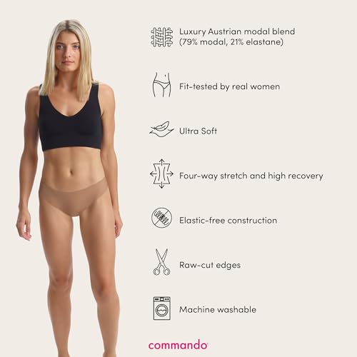 Image of commando - Butter Mid-Rise Thong | Silky Soft, No Show Thong | Comfortable Raw-Cut Edges | Machine Washable