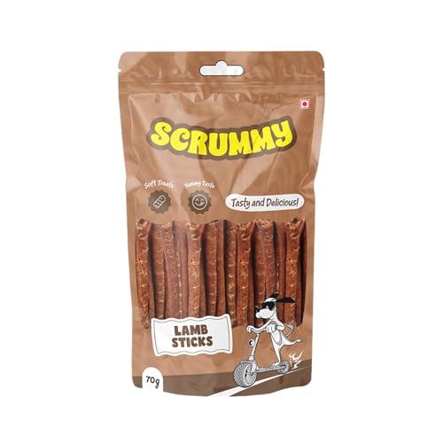Image of Scrummy Lamb Stick Dog Treats, 70g Soft & Tasty Training Snacks | High Protein, Easy to Digest, Healthy Rewards for Puppies & Adult Dogs