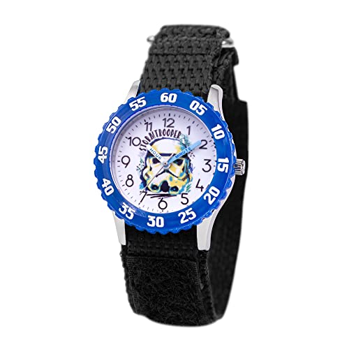 Image of STAR WARS Kids' Bezel Stainless Steel Time Teacher Analog Nylon Strap Watch