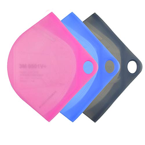 Face Mask Case, 3Pcs Silicone Face Mask Storage Case â€“ Lightweight Portable Carrying Case â€“ Convenient Mouth Opening Design- Face Mask Protection From Pollution â€“ Multipurpose Storage Container (3Pcs)