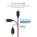 Anker [2-Pack] 6ft / 1.8m Nylon Braided Tangle-Free Micro USB Cable with Gold-Plated Connectors for Android, Samsung, HTC, Nokia, Sony and More (Red)