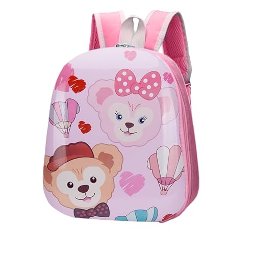 Image of BabyMoon Eggshell Multipurpose Kids Backpack | Children's School Bag for Boys & Girl's | Kids Travel Backpack | Teddy Pink