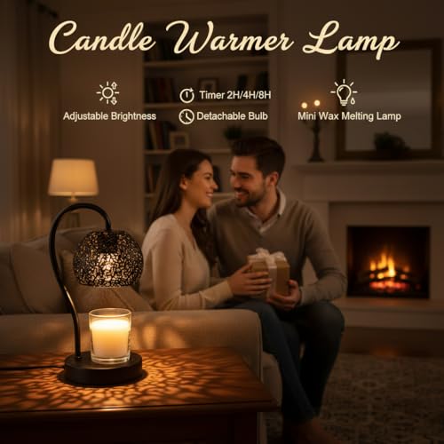 Candle Warmer Lamp with Timer, Dimmable Candle Lamp Warmer for Jar Candles - image 9