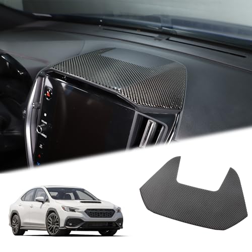 2022 Subaru WRX Ultrasuede Instrument Panel 6 Daeiclru Real Carbon Fiber Center Console Dashboard Cover Trim Compatible with Subaru WRX 2022-2024/ Crosstrek 2024, Car Dash Panel Trim Cover, Instrument Panel Trim Dashboard Accessories (Black)