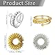 ZesNxj 8 Stück Akupressur & Fidget Ring Set, Verstellbare Anti Stress Ring für Damen und Herren, Skill Ringe zur Beruhigung, Fingertraining und Stressabbau im Alltag