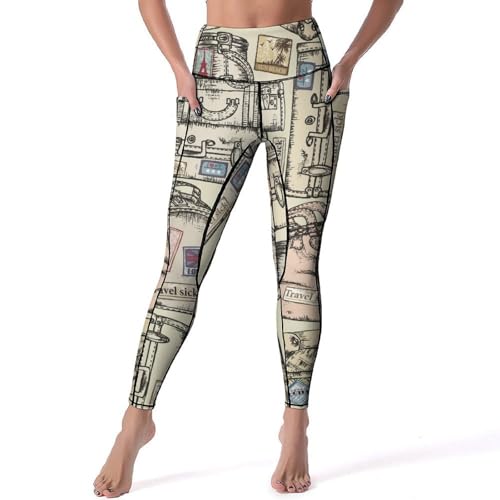 Pantalon de sport anti-frottement taille haute fitness S