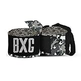 BXG Vendas de boxeo de camuflaje, vendas de boxeo para hombres, vendaje elástico de alta calidad, ideal para boxeo, muay thai y artes marciales mixtas, vendas de mano duraderas