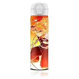 Anime Water Bottle,Anime Water Bottle Cup,Quick Open Insulated Bottle for Girls 500ml (Rengoku)