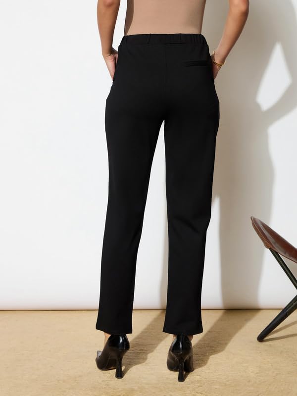 Image of Black 4-Way Stretch Tapered Pants