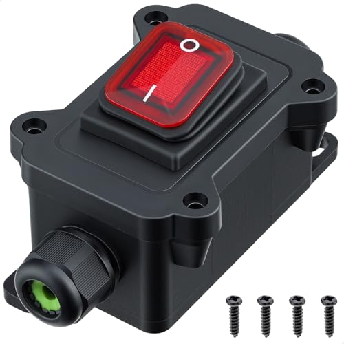 Interruptor de palanca IP68 de 2 posiciones con luz roja para proteger su cableado