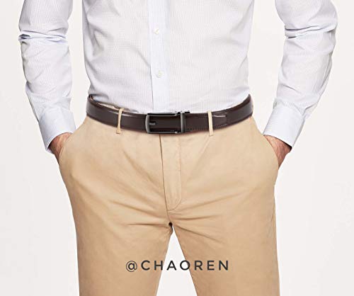 CHAOREN Mens Dress Belt - Ratchet Belt Leather 1 1/4