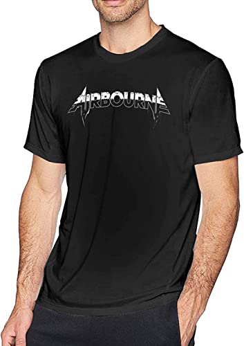 Photo de Airbourne Men's Cotton Round Neck T-Shirt Fashion Black Manches Courtes(Medium)