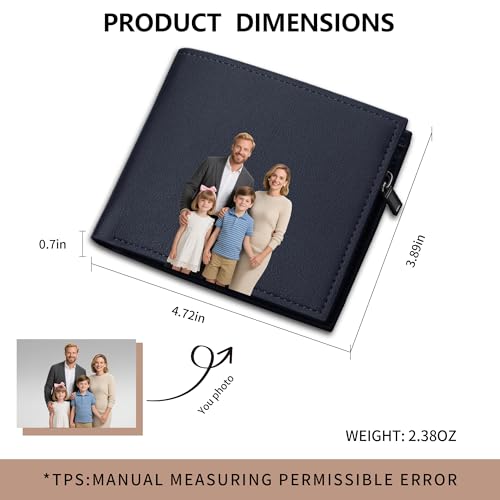 Personalized Engraved Wallet, Black Customized Wallets for Men with Colorful Photo Prints and Engraved Name or Text, Custom Gift for a Man,Husband,Father,Boyfriend – Anniversary or Birthday2