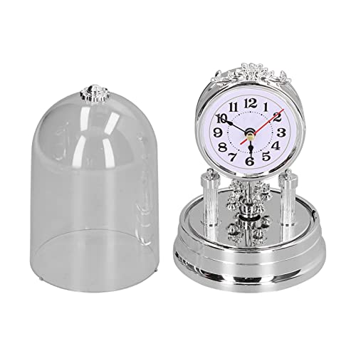Tomotato Reloj de Escritorio Silencioso con Cúpula de Vidrio, Reloj de Mesa Que Funcionan con Baterías Europeas Vintage Que No Funcionan con la Sala de Estar para la Sala de Estar, el