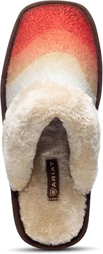 Image of ARIAT Women's Jackie Square Toe Warm Soft Genuine Suede Leather Indoor Outdoor Slippers with Plush Collar