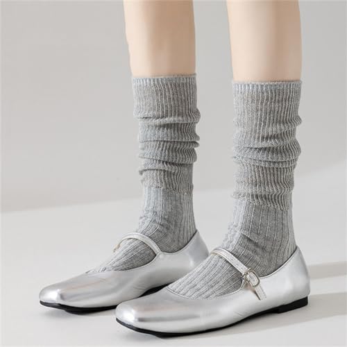 JSEIAJB Pile up Socks for Children S Early Autumn Cotton Lightweight Long Tube Socks and Calf Socks2