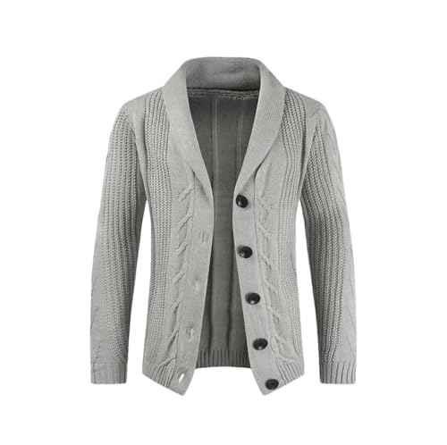 Men's Slim Fit Solid Color Single Button Casual Sweater Open Cardigan Fashionable