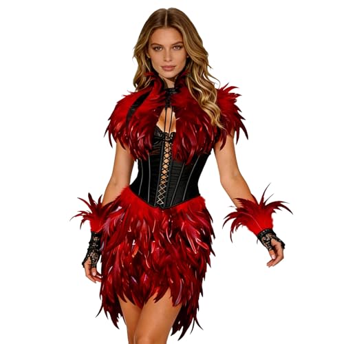 Cape Élégante sans Manches au Design Raffiné Rouge L