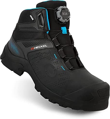 Heckel MACCROSSROAD 3.0 S3 Sicherheitsstiefel mit BOA, wasserabweisend | HRO hitzebeständig, Gummisohle, EVA-Dämpfung, rutschfest, Schnellverschluss und geöltes Narbenleder