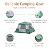 Amazon Basics 4-Person Instant Camping Tent with Rainfly, Easy Setup, Weather-Resistant, Mesh Netting, Spacious Interior, Ample Storage Options for Family Camping, Hiking and Outdoor Adventures, Green #1