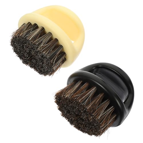 MUSISALY Men's Beard Brush Set 2pcs Multi-function Mustache Cleaning Brush Hair Removal Tool Beard Comb Safe for Shaving Haircuts