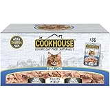 COOKHOUSE 100% Natural & Complete Luxury Wet Cat Food - 36 x 70g Pouches - Tuna Loin - Fillets in Jelly