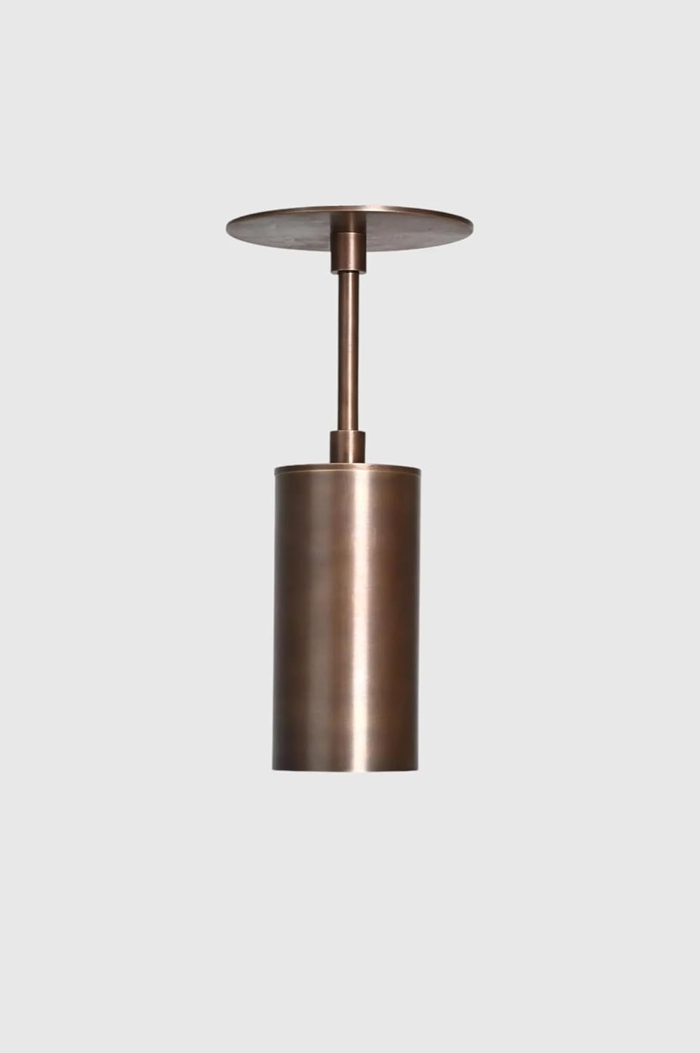 Handmade Brass Ceiling Spotlight - Modern Adjustable Cylinder Directional Focus Light - Mid Century Light Fixtures Flush Mount Ceiling Fixture for Office Hallway Kitchen (Raw Brass)
