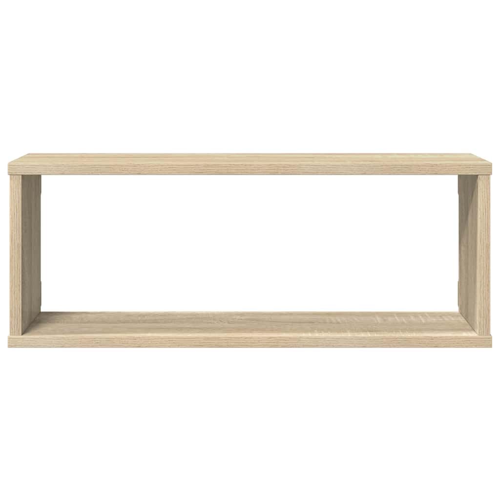 Genérico Mensole Parete a Cubo 4pz Rovere Sonoma 60x15x23 cm Multistrato,Marrone,12.11kg,807143