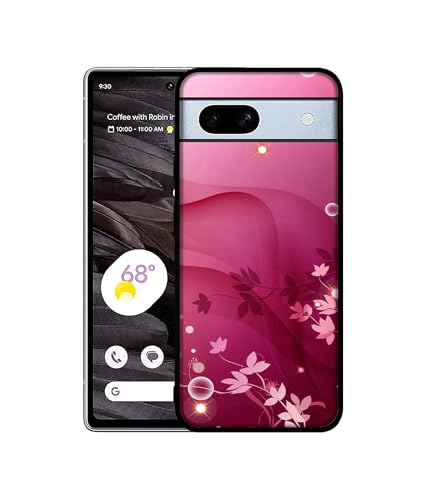 Image of Pink Abstract Design Premium 2D Printed Metal Back Case Cover for Google Pixel 7A 5G