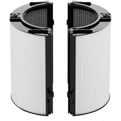 2-IN-1 Filter Replacement Compatible with Dyson PH01 HP07 HP10 TP07 TP10 TP09 HP09 HP06 TP06 Air Puri-fier 360 Combi Glass Pure Cool Hot Humidify Fan, 2-IN-1 HEPA + Carbon Filter 1 Pack BLACK