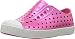 Native Kids Girls' Jefferson Iridescent Flat, Pink/Shell White, 13 M US Little Kid
