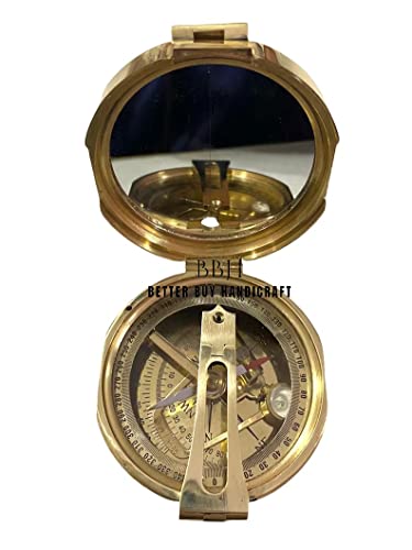 Brunton Nautical Geological Compass en caja de madera Soldados Militar Transitión Topográfica o brújula de pulgar de geología por Better Buy Handicraft miniatura 2