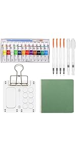 Aazon.co: Ini Paint Palette Travel Kit - Ini Watercolor Palette Set