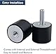 4 Stück Gummipuffer Anti-Vibration, Stoßdämpfer Gummilager Silentblock Schwingungsdämpfer Isolator Halterungen, Stecker Buchse Vibrationsdämpfer für Benzinmotoren Wasserpumpen Bootsspulen (M6)