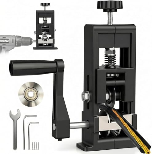 Manual Wire Stripper Machine, Wire Stripper For Drill,0.06''-1'' Automatic Wire Stripper Machine, Drill Powered Hand Crank Stripping Machine (2 blades)